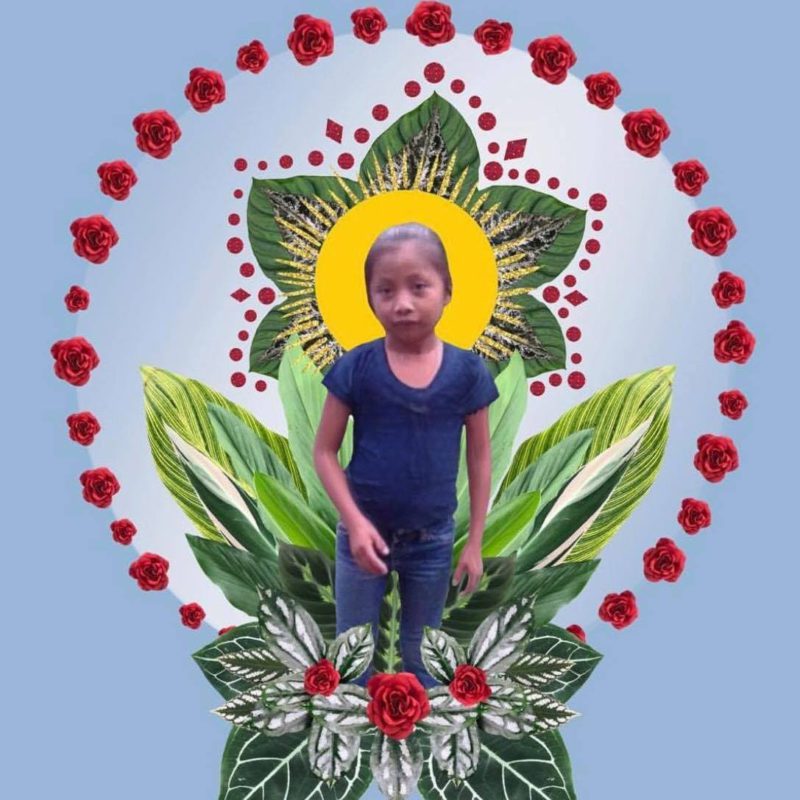 Jakelin Ameí Rosmery Caal Maquin died on December 6 of septic shock, fever, and dehydration while in US Border Patrol custody. Artist credit: Ruben Guadalupe Marquez